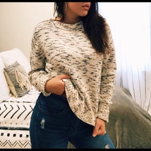 J. Crew Ivory Gray Sweater